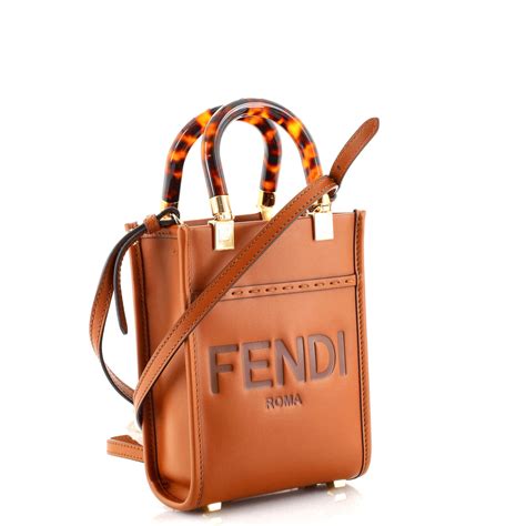 sunshine shopper fendi|fendi sunshine shopper with strap.